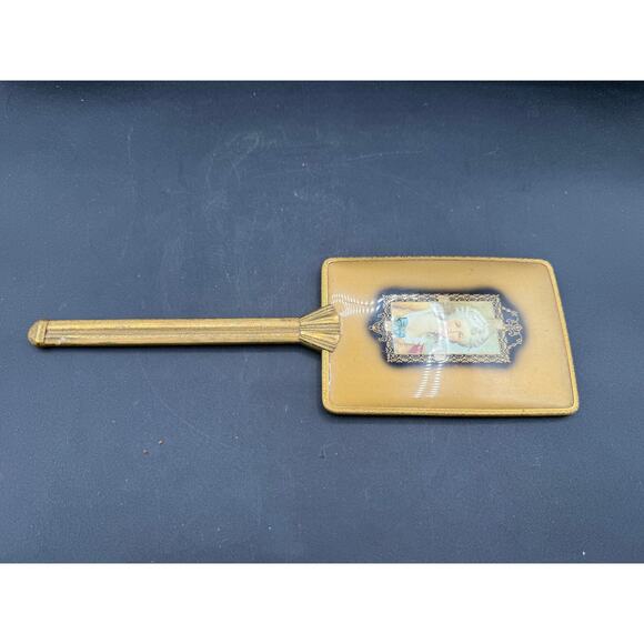 Antique Gold Tone Marie Antoinette Hand Mirror - great condition - Picture 6 of 8